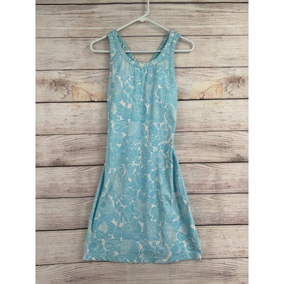 Title Nine Cirque De La Vie Performance‎ Dress Women's Small Blue Floral - Picture 1 of 7